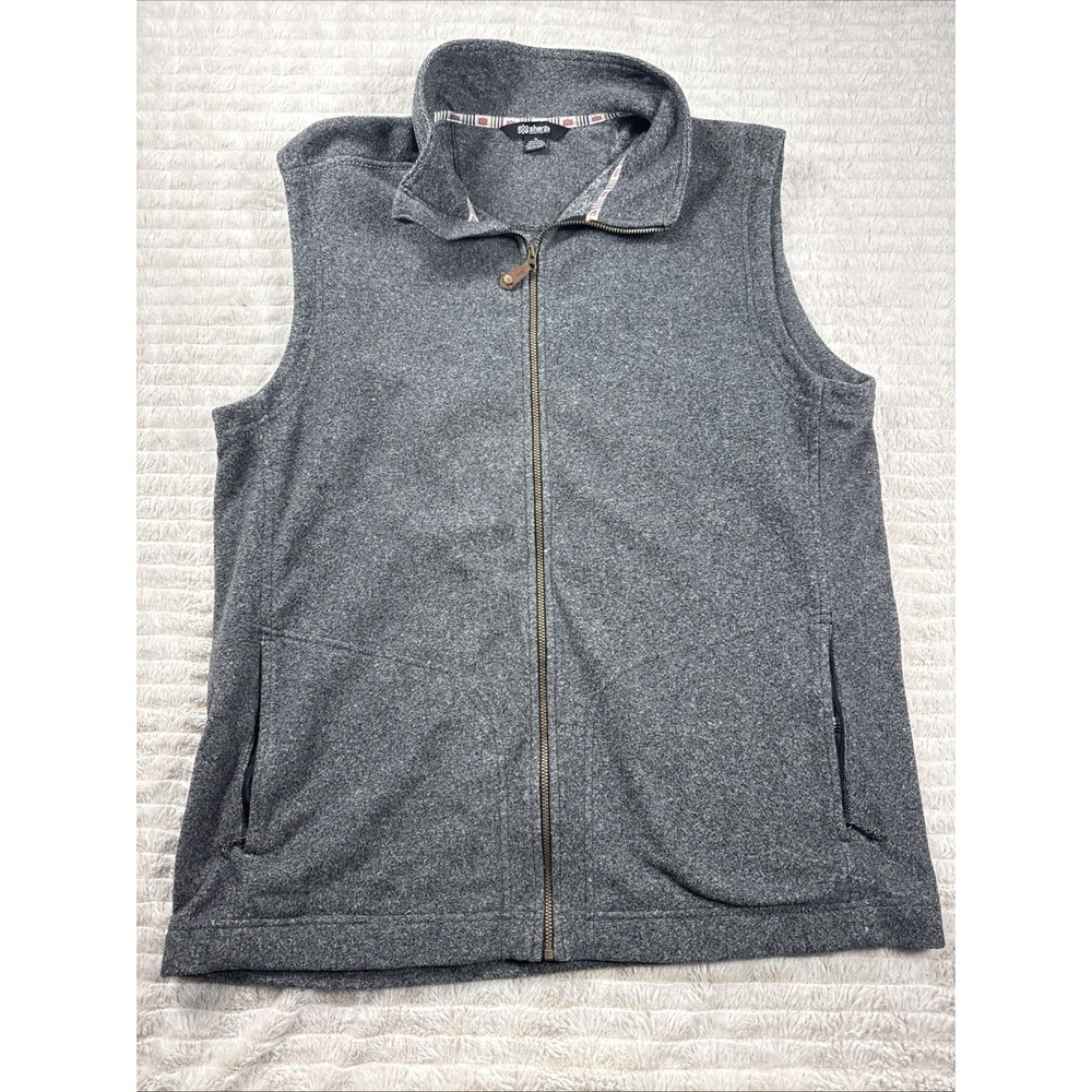 Sherpa Adventure Gear Men's Fleece Vest Charcoal Gray Full Zip XL EXCELLENT